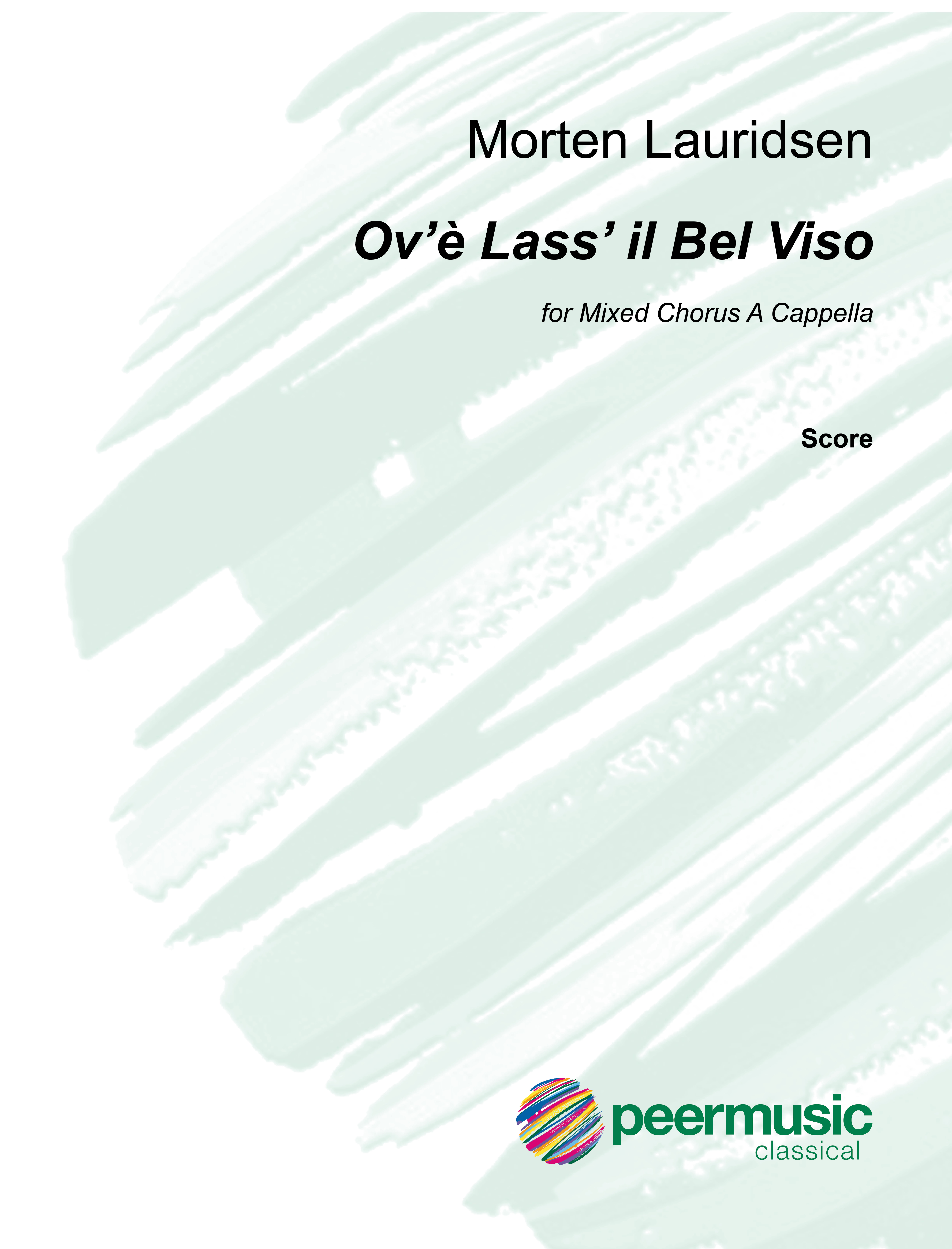 Ov'è, lass', il bel viso?  for mixed chorus a cappella  score