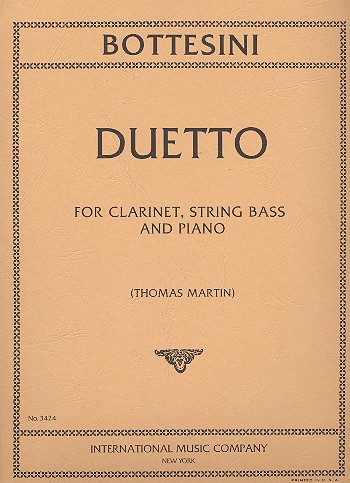 Duetto  for clarinet, string bass and piano  score and parts