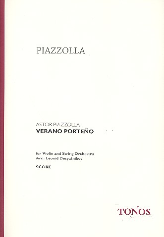 Verano porteno &nbsp;&nbsp;for violin and string orchestra&nbsp;&nbsp;score