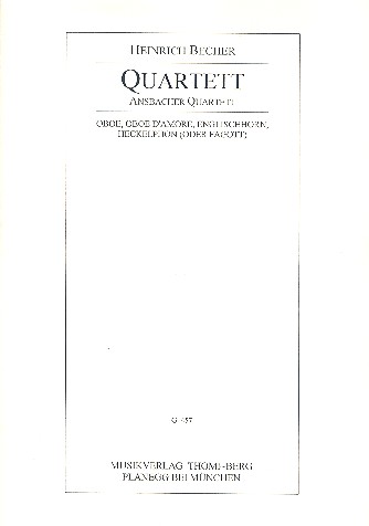 Ansbacher Quartett  für Oboe, Oboe d'amore, Englischhorn und Heckelphon (Fag)  Stimmen (Kopie)