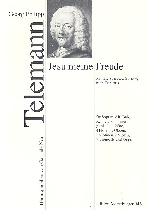 Jesu meine Freude&nbsp;&nbsp;für Soli, 2 gem Chöre und Instrumente&nbsp;&nbsp;Partitur