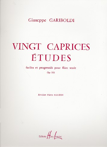20 caprices etudes faciles et  progressifs op.333 pour flute  