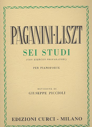 6 studi con esercizi preparatori  per pianoforte  Piccioli, G., rev.
