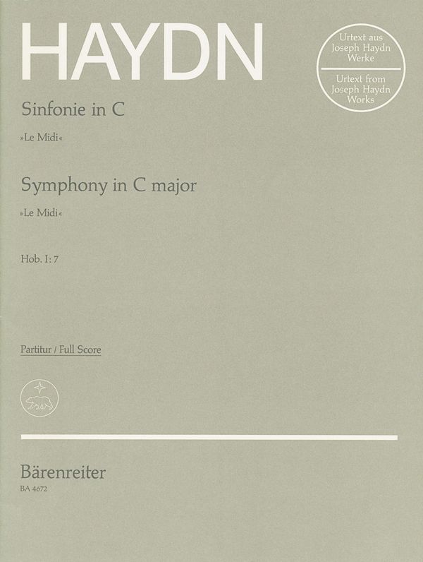 Sinfonie C-Dur Hob.I:7 für&nbsp;&nbsp;Orchester,  Partitur&nbsp;&nbsp;Le midi