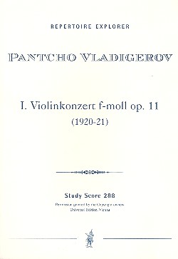 Konzert F-Moll Nr.1 op.11  für Violine und Orchester  Studienpartitur