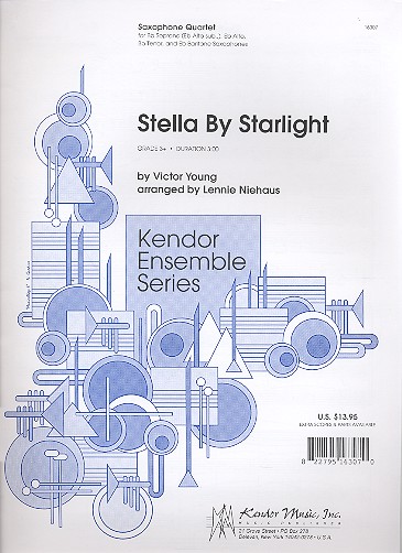 Stella by Starlight&nbsp;&nbsp;for 4 saxophones (SATB)&nbsp;&nbsp;score and parts