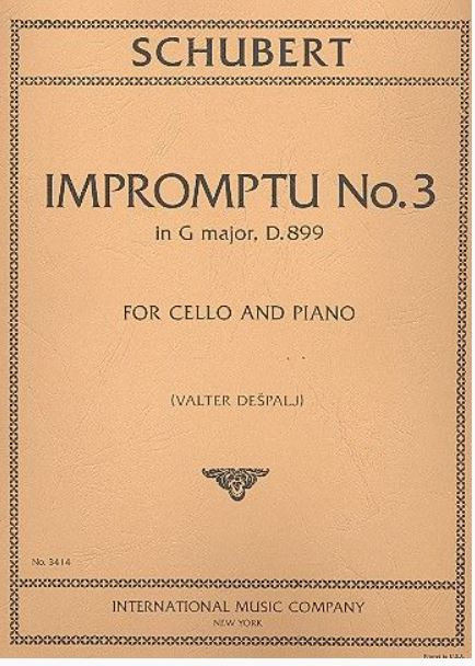 Impromptu G-Dur D899&nbsp;&nbsp;für Violoncello und Klavier&nbsp;&nbsp;Despalj, Valter, Ed