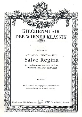 Salve Regina&nbsp;&nbsp;für gem Chor, Streicher und Orgel&nbsp;&nbsp;Partitur