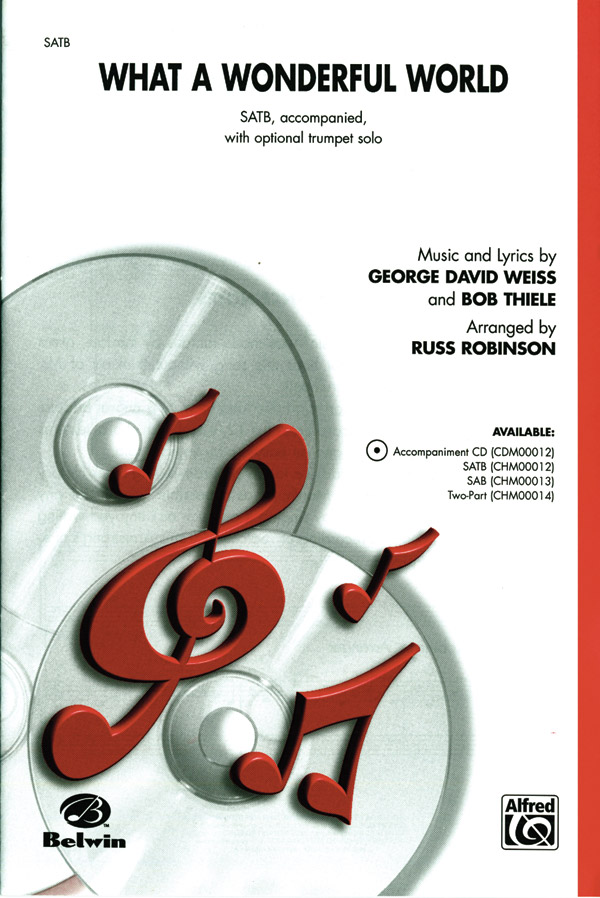 What a wonderful world for mixed  chorus a cappella  score