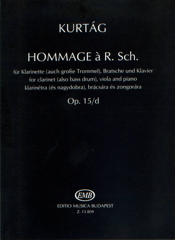 Hommage à R. Sch. op.15d für Klarinette,  Viola und Klavier (grosse Trommel)  Partitur und 2 Stimmen