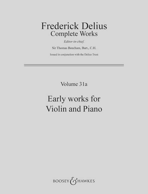 Early Works Band 31a&nbsp;&nbsp;für Violine und Klavier&nbsp;&nbsp;
