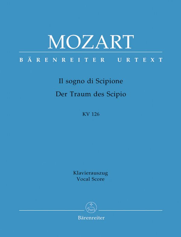 Il Sogno di Scipione KV126 Oper,  Klavierauszug&nbsp;&nbsp;Müller, Karl-Heinz, Ed&nbsp;&nbsp;Metastasio, Pietro, Libretto