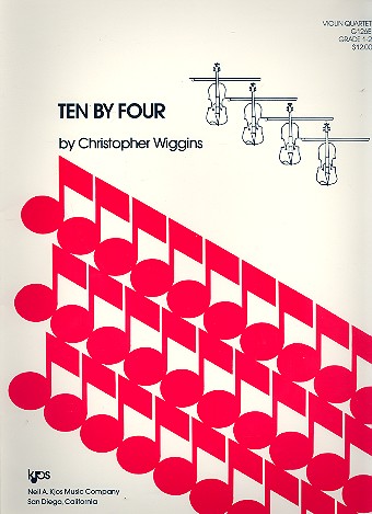 Ten by four for 4 violins  score and parts  