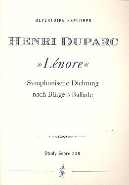 Lenore Sinfonische Dichtung  nach Bürgers Ballade für Orchester  Studienpartitur