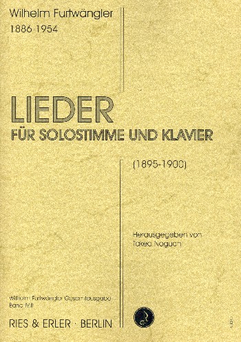 Lieder&nbsp;&nbsp;für Gesang und Klavier&nbsp;&nbsp;