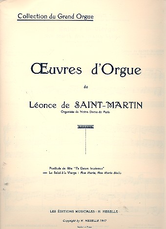 Le salut a la vierge&nbsp;&nbsp;pour orgue&nbsp;&nbsp;