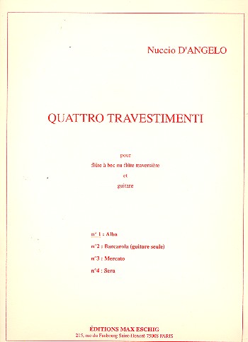 Alba pour flute a bec (fl)  et guitar  4 travestimenti No.1