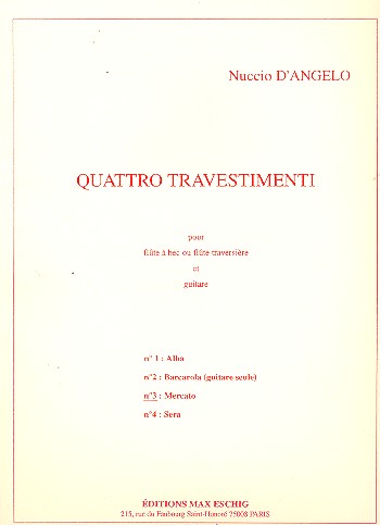 Mercato pour flute a bec (fl)  et guitare  4 travestimenti No.3