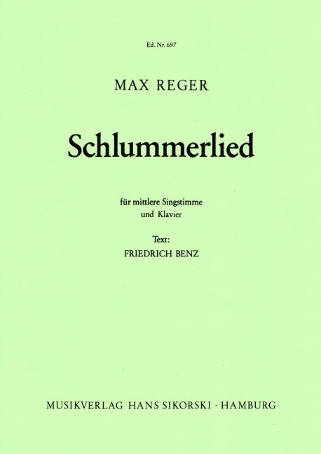 Schlummerlied für mittlere&nbsp;&nbsp;Singstimme und Klavier&nbsp;&nbsp;
