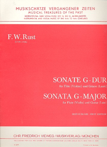 Sonate G-Dur  für Flöte (Violine) und Gitarre (Laute)  Spielpartitur