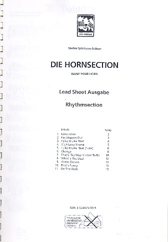 Die Hornsection  Lead sheet Ausgabe Rhythmsection  