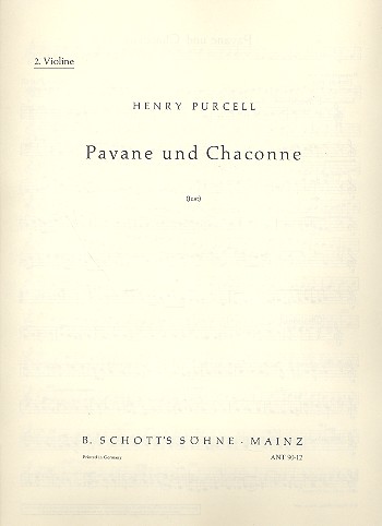 Pavane und Chaconne&nbsp;&nbsp;für 3 Violinen (oder andere Melodie-Instrumente) und Bass&nbsp;&nbsp;Einzelstimme - Violine II