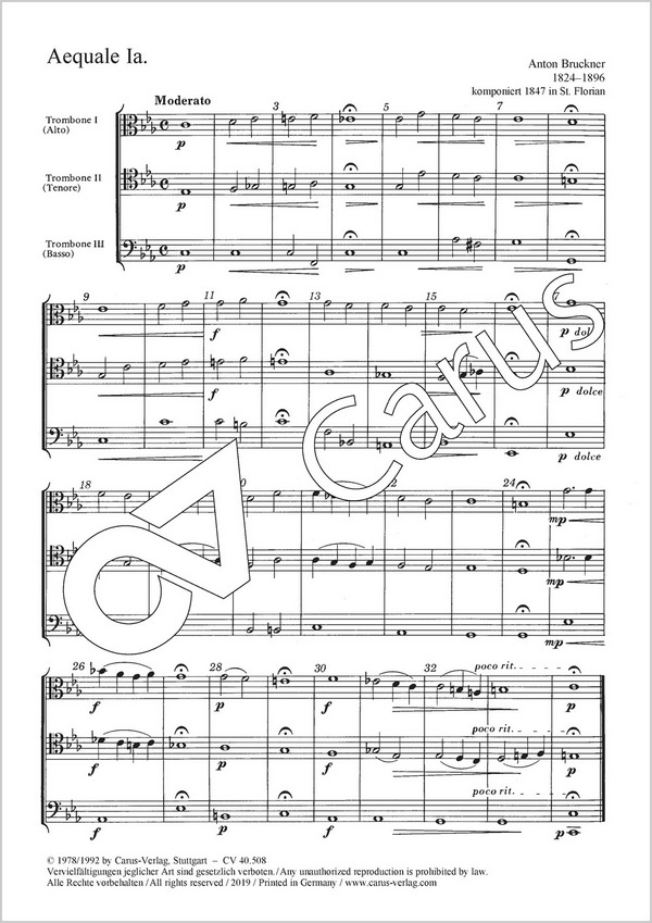 2 Aequale für 3 Posaunen (ATB)  Partitur  