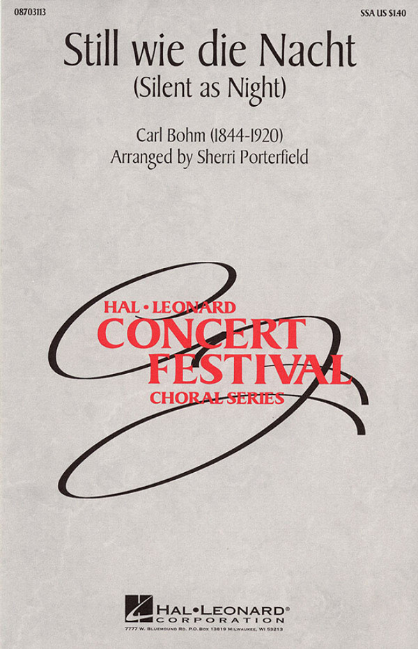 Still wie die Nacht für Frauenchor (SSA) und  Klavier mit Oboe  Porterfield, Sherri,  arr.