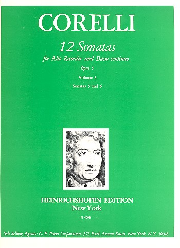 12 Sonatas op.5 Band 3 für Altblockflöte  und Bc.  