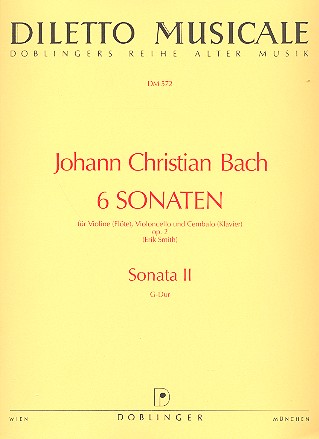 6 Sonaten Nr.2 für Violine (Fl),  Violoncello und Cembalo (Klavier)  Smith, Erik, Ed