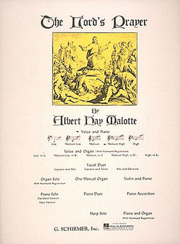 The Lord's Prayer for medium&nbsp;&nbsp;high voice and piano&nbsp;&nbsp;
