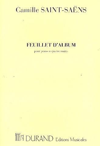 Feuillet d'album pour&nbsp;&nbsp;piano a 4 mains&nbsp;&nbsp;