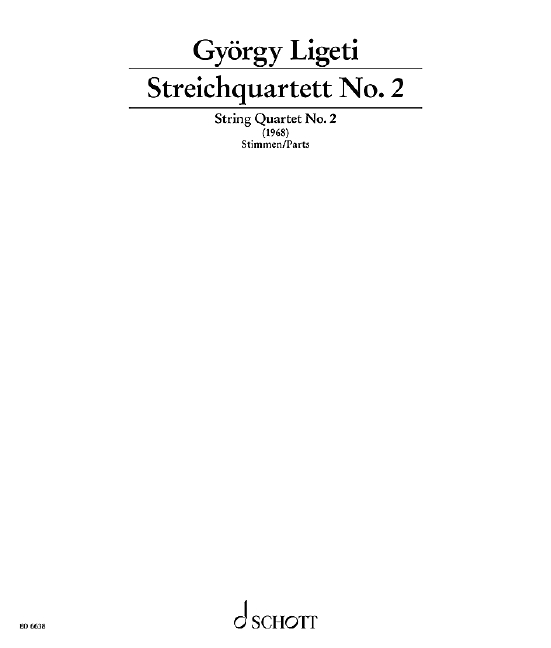 Streichquartett Nr. 2  für Streichquartett  Stimmensatz