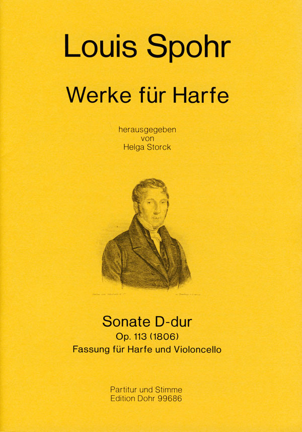 Sonate D-Dur op.113 für Harfe  für Harfe und Violoncello  