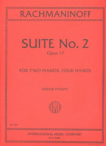 Suite no.2 op.17  2 pianos 4 hands  2 scores
