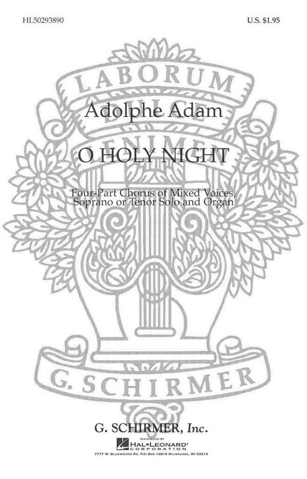 O holy night for soprano, tenor, mixed chorus&nbsp;&nbsp;and organ,  score&nbsp;&nbsp;
