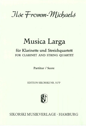 Musica Larga für Klarinette und&nbsp;&nbsp;Streichquartett,  Partitur&nbsp;&nbsp;