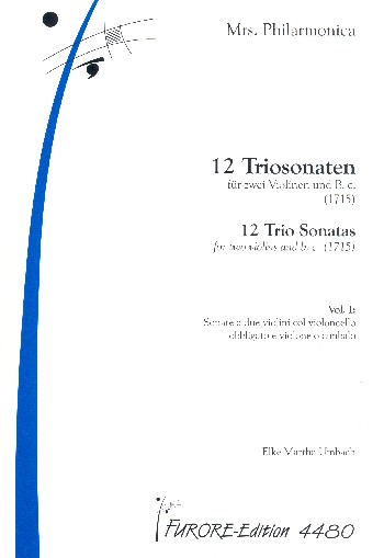 12 Triosonaten (1715)  für 2 Violinen und BC   Stimmen und Partitur