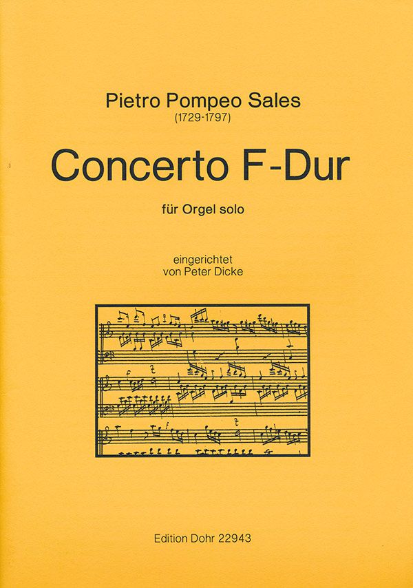 Concerto F-Dur für Orgel  Dicke, Peter, Arr.  