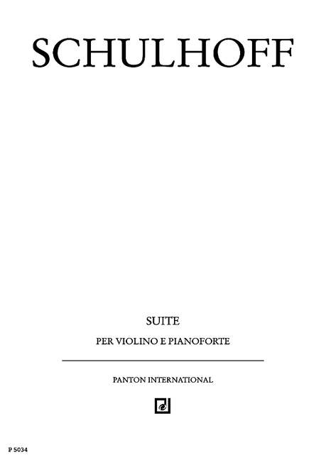 Suite WV 18&nbsp;&nbsp;für Violine und Klavier&nbsp;&nbsp;