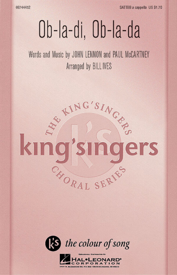Ob-la-di ob-la-da for mixed chorus (SATTBB)&nbsp;&nbsp;a cappella&nbsp;&nbsp;The king's singers choral series