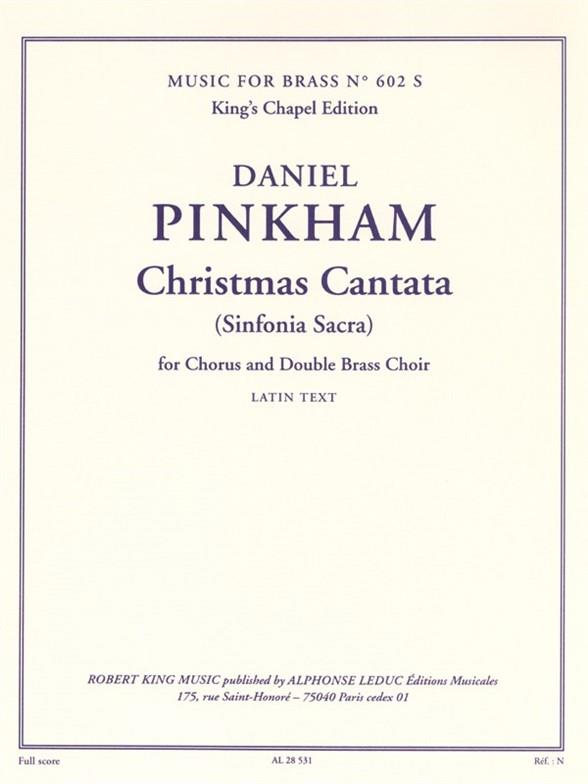 Christmas cantata  for mixed chorus and double brass choir,  score (latin text)