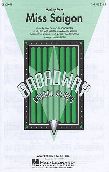 Miss Saigon Medley  for mixed chorus (SAB) and piano  score