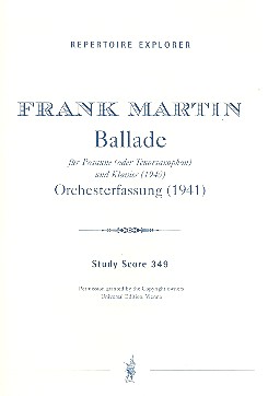Ballade für Posaune (Tenorsaxophon)  und Klavier für Orchester  Studienpartitur