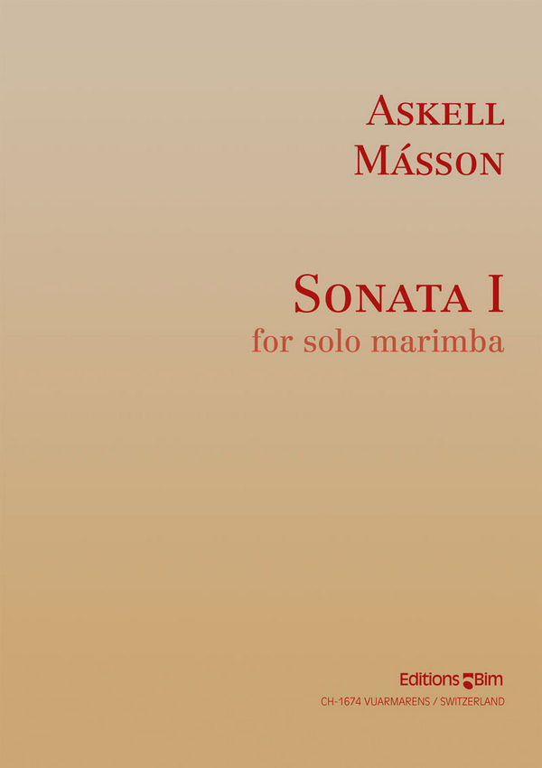 Sonata 1 for solo marimba&nbsp;&nbsp;(1984)&nbsp;&nbsp;