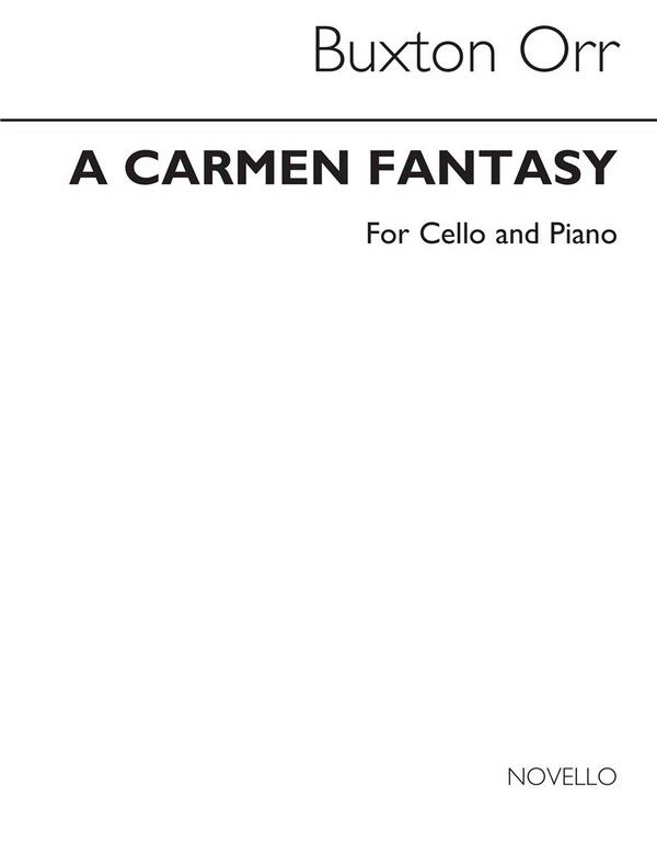 A Carmen fantasy for cello and piano  special order edition  