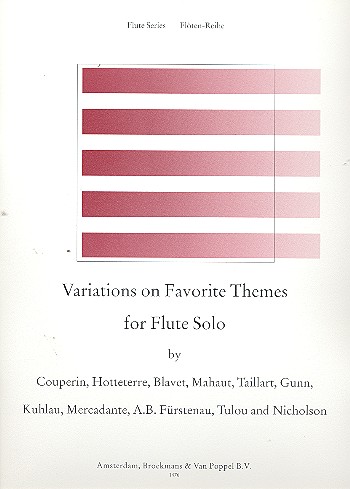 Variations on favorite Themes&nbsp;&nbsp;for flute solo&nbsp;&nbsp;