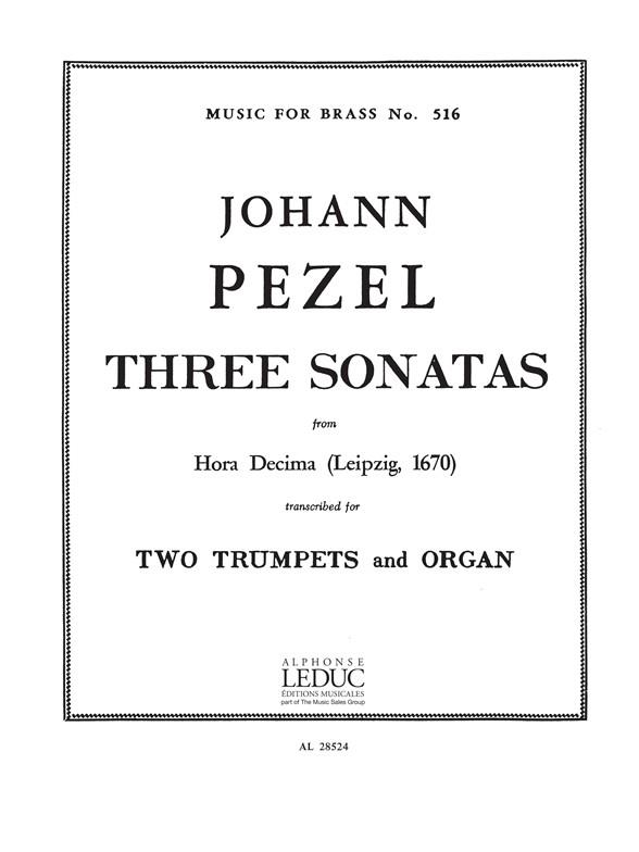 3 sonatas pour 2 trumpets et orgue  Decima, Hora, arr.  