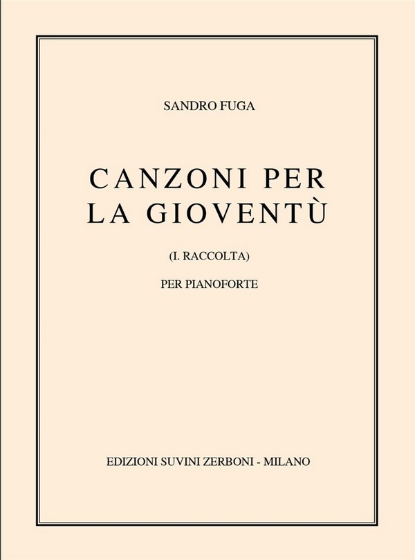 Canzoni per la gioventu vol.1  per pianoforte  