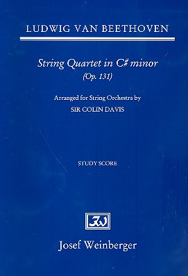 Streichquartett cis-Moll op.131&nbsp;&nbsp;für Streichorchester&nbsp;&nbsp;Studienpartitur